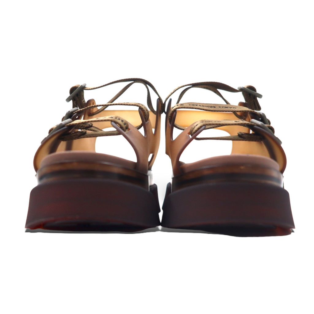 beautiful people × UNITED TOKYO tape logo sports sandals 22-22.5cm brown made in Japan unused