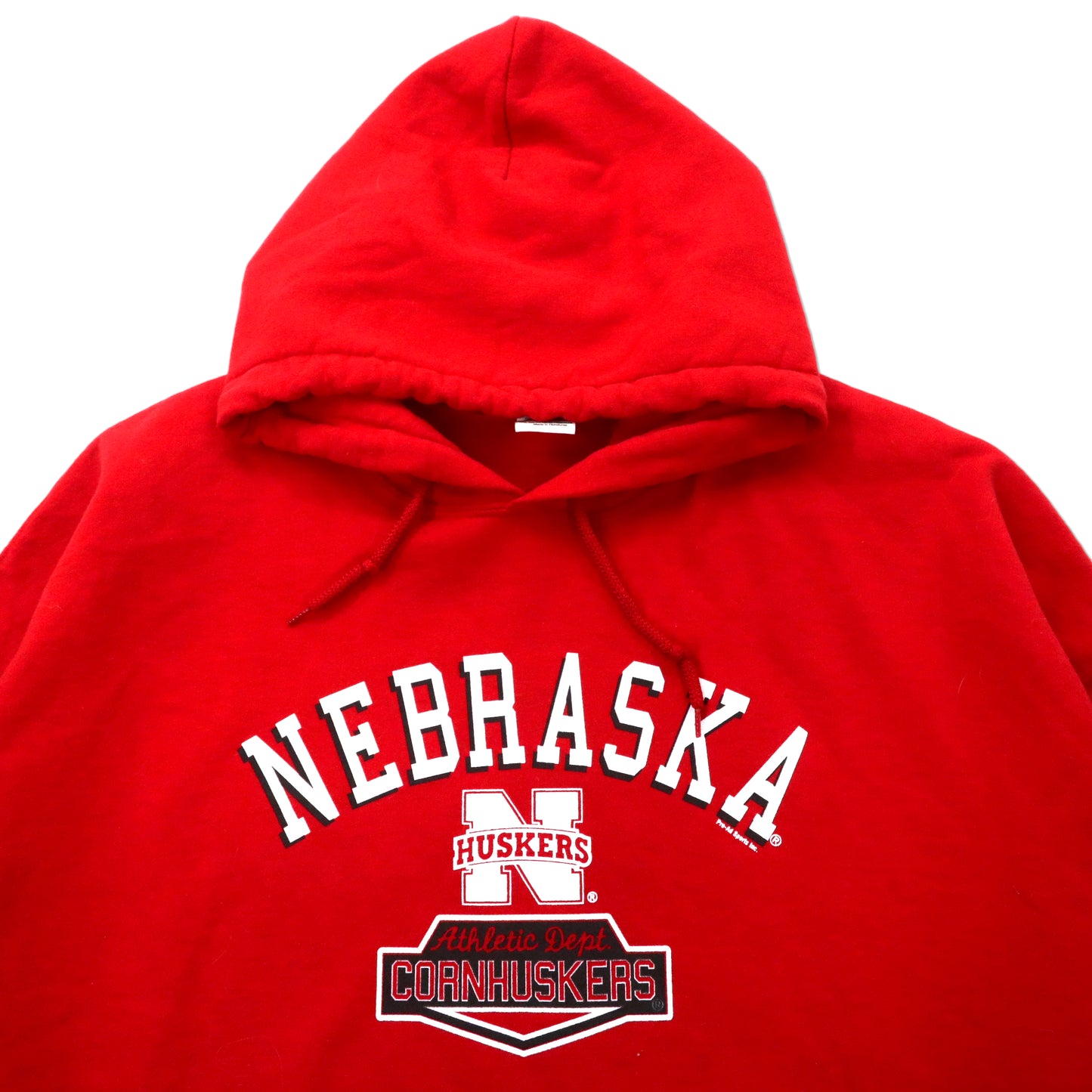 GILDAN ビッグサイズ カレッジプリントパーカー 3XL レッド コットン 裏起毛 NEBRASKA HUSKERS