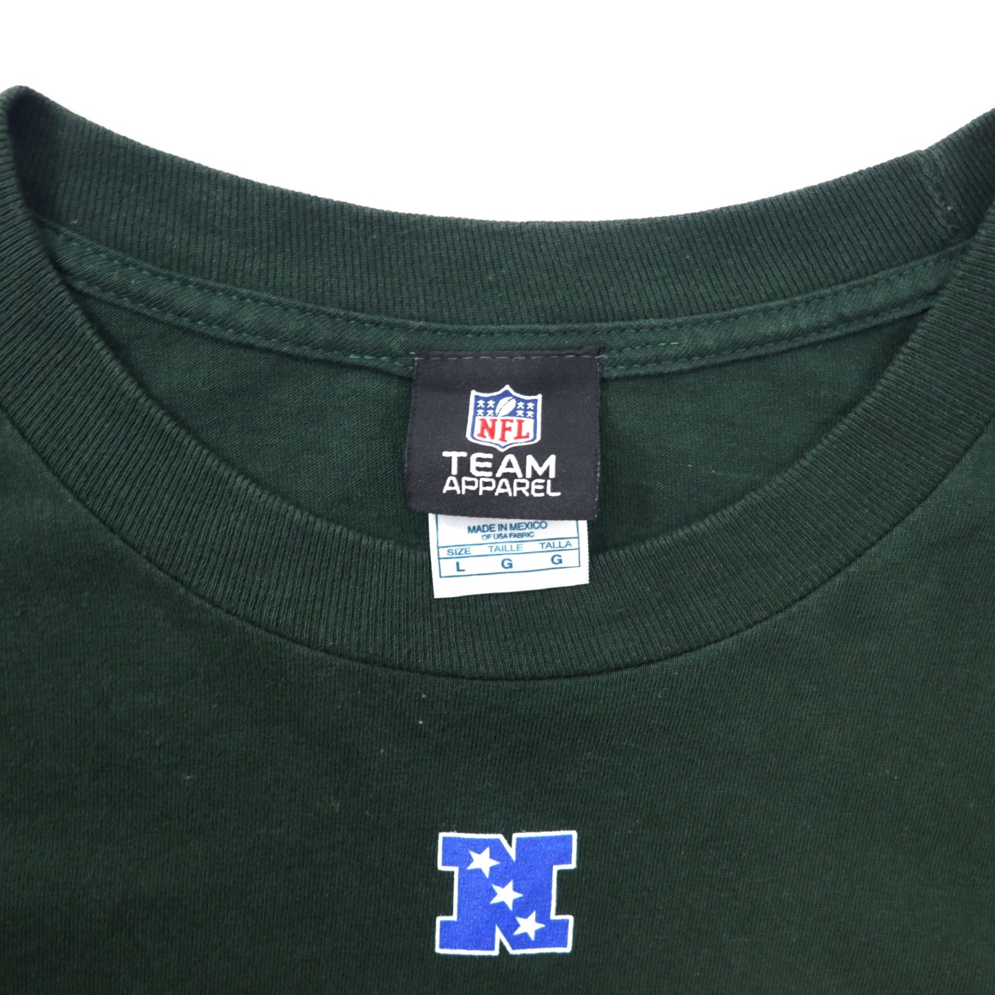 NFL TEAM APPAREL パッカーズ プリント ロングスリーブ Tシャツ ロンT L グリーン コットン PACKERS メキシコ製