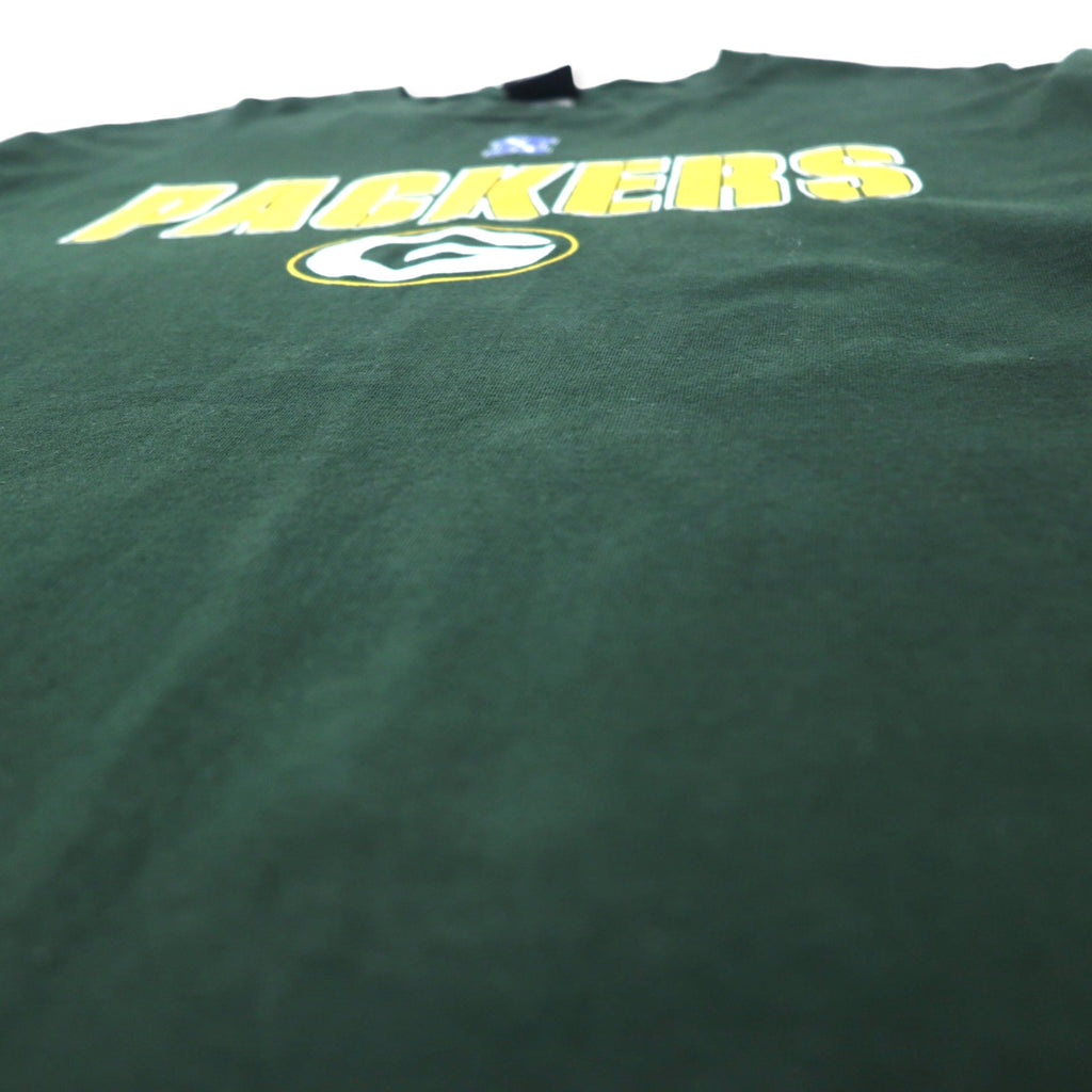 NFL TEAM APPAREL パッカーズ プリント ロングスリーブ Tシャツ ロンT L グリーン コットン PACKERS メキシコ製