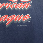 JOSTENS SPORTSWEAR 90年代 USA製 MLB INDIANS プリント Tシャツ XL ネイビー シングルステッチ