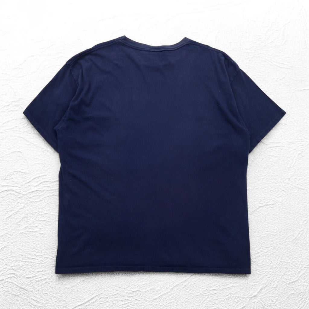 JOSTENS SPORTSWEAR 90年代 USA製 MLB INDIANS プリント Tシャツ XL ネイビー シングルステッチ