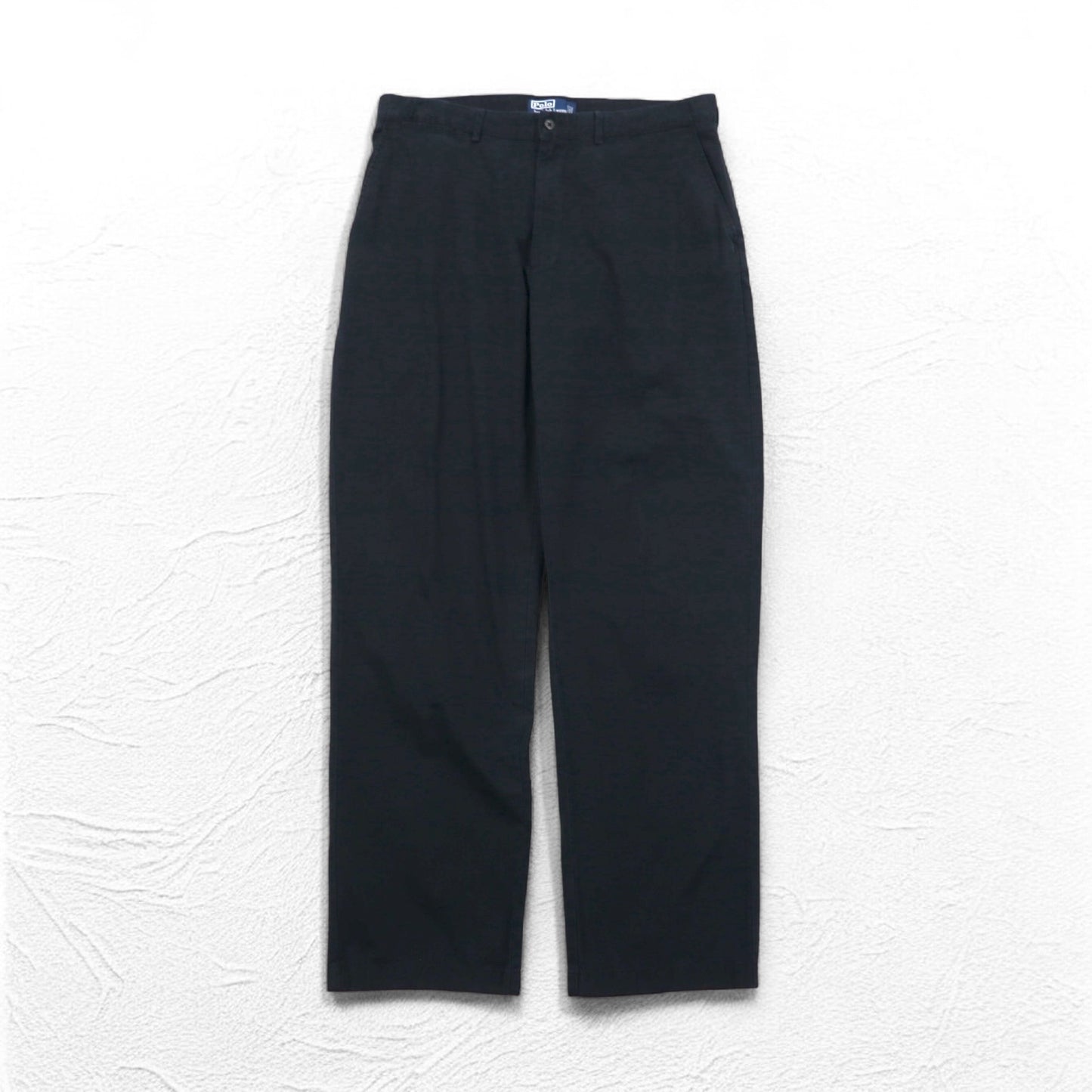 Polo by Ralph Lauren 90年代 ワイド チノパンツ L ダーク ネイビー コットン