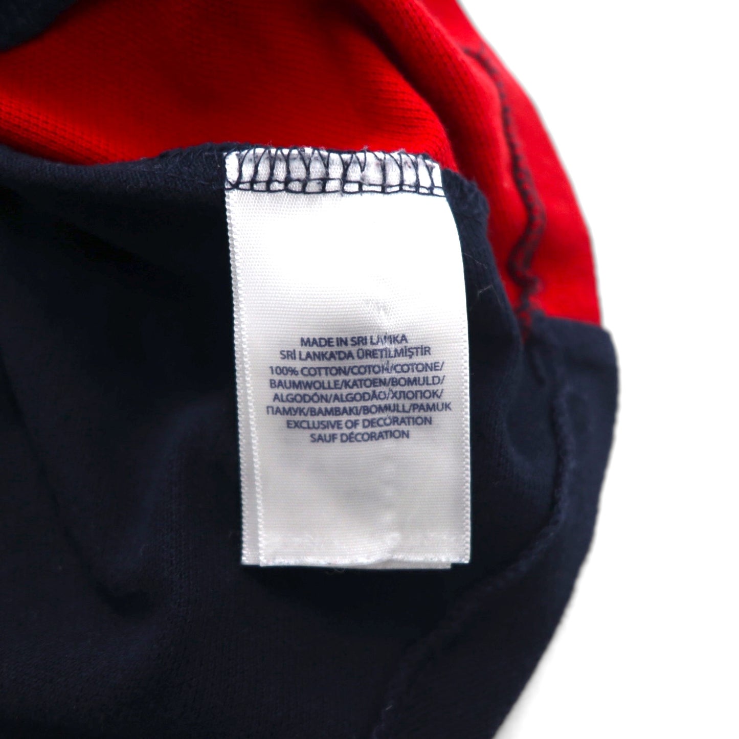 POLO RALPH LAUREN polo shirt, size XL, navy and red, cotton, pique fabric, half-zip closure, snap buttons, small pony embroidery.