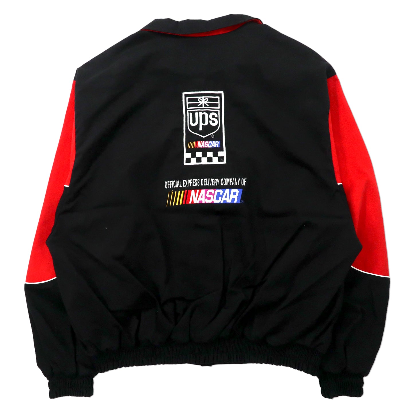 USA製 90年代 Ashley レーシングジャケット XXL ブラック コットン スナップボタン NASCAR