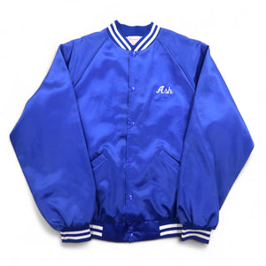 Cardinal 90年代 USA製 スタジャン L ブルー ナイロン NEW ROCHELLE ベースボール バックプリント