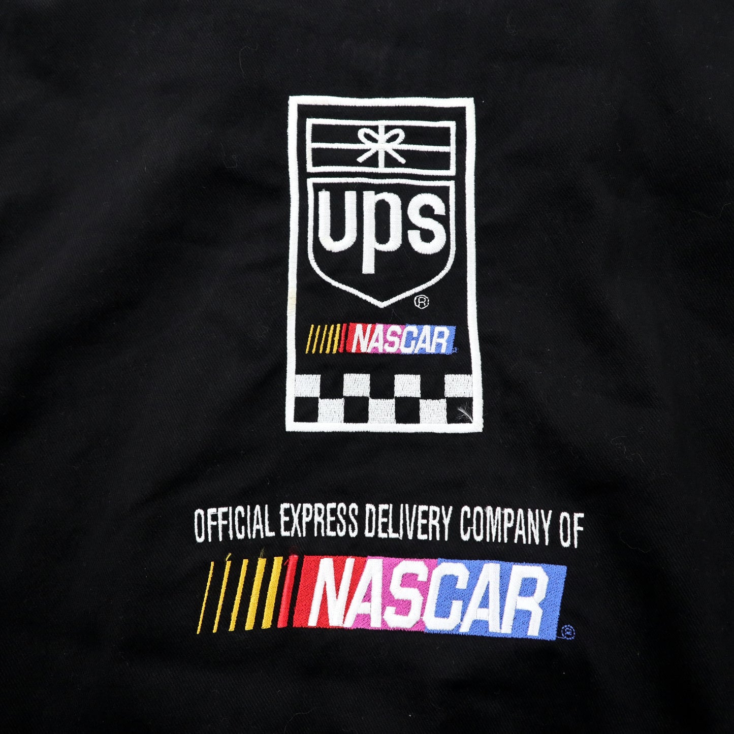 USA製 90年代 Ashley レーシングジャケット XXL ブラック コットン スナップボタン NASCAR