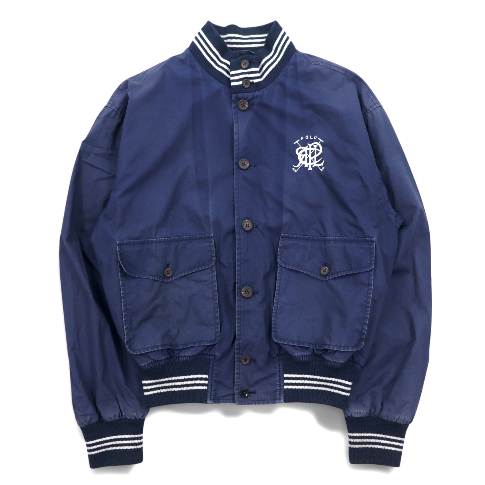 Polo by Ralph Lauren 90s Botasta Sports Jacket, S, Navy, Embroidered Emblem Logo