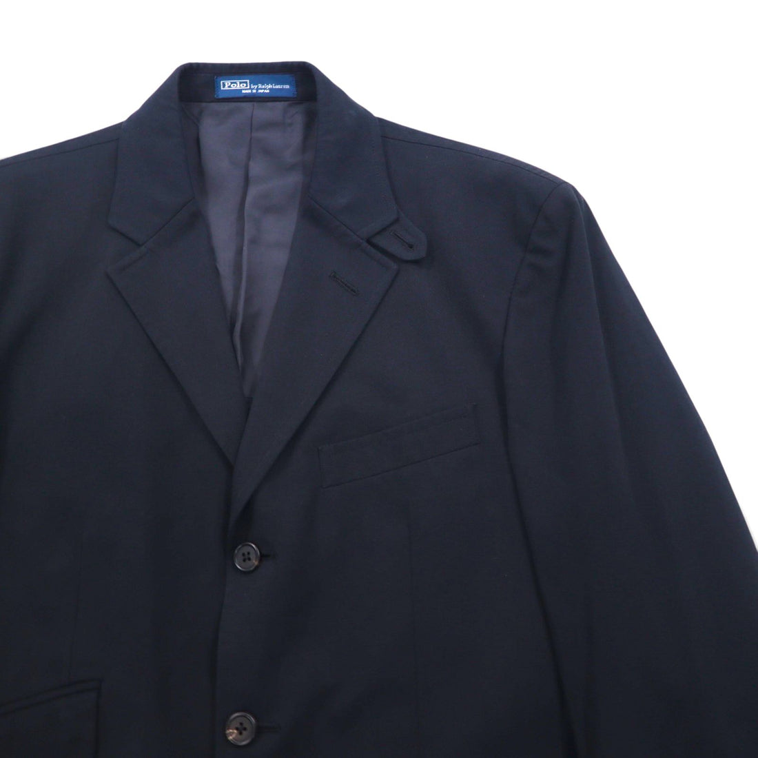 Polo Ralph Lauren Made in Japan 3B Tailored Jacket, Size Small, Black, Chin Strap