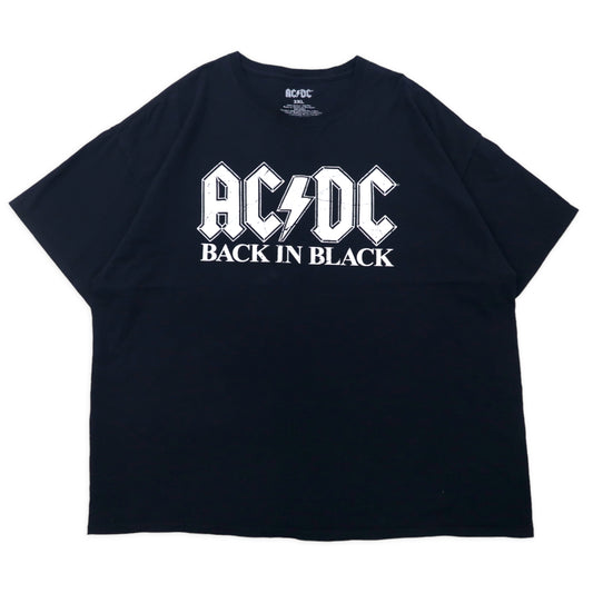 日本然リトテ-古着オンライン-AC/DC バンドTシャツ 3XL ブラック コットン BACK IN BLACK ビッグサイズ-AC/DC Band T-Shirt 3XL Black Cotton Back in Black Big Size