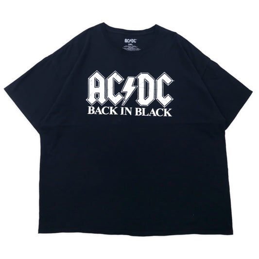AC/DC バンドTシャツ 3XL ブラック コットン BACK IN BLACK ビッグサイズ