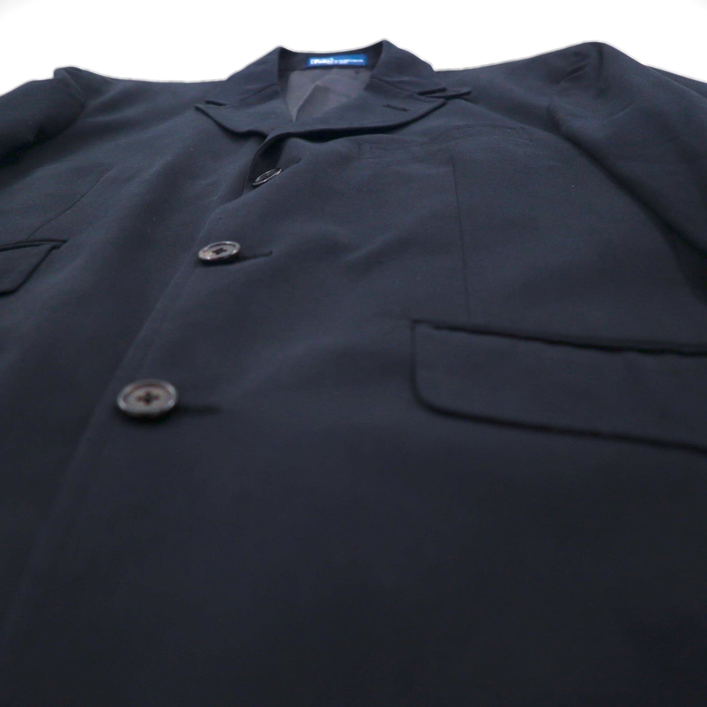 Polo Ralph Lauren 日本製 3B テーラードジャケット S ブラック チンストラップ