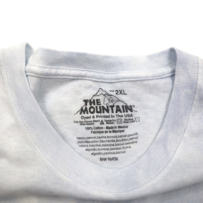 THE MOUNTAIN ビッグサイズ タイダイ Tシャツ 2XL ブルー プリント アニマル 鷲 イーグル メキシコ製