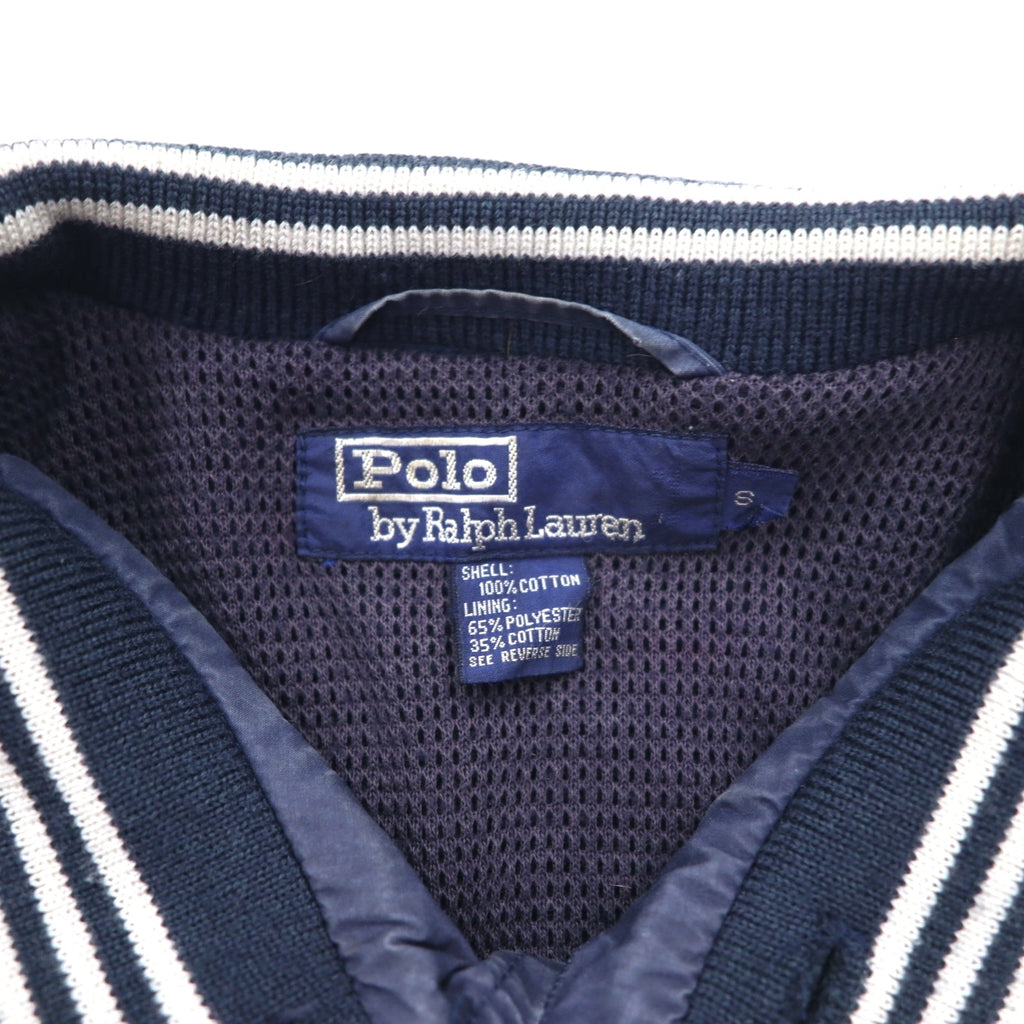 Polo by Ralph Lauren 90s Botasta Sports Jacket, S, Navy, Embroidered Emblem Logo