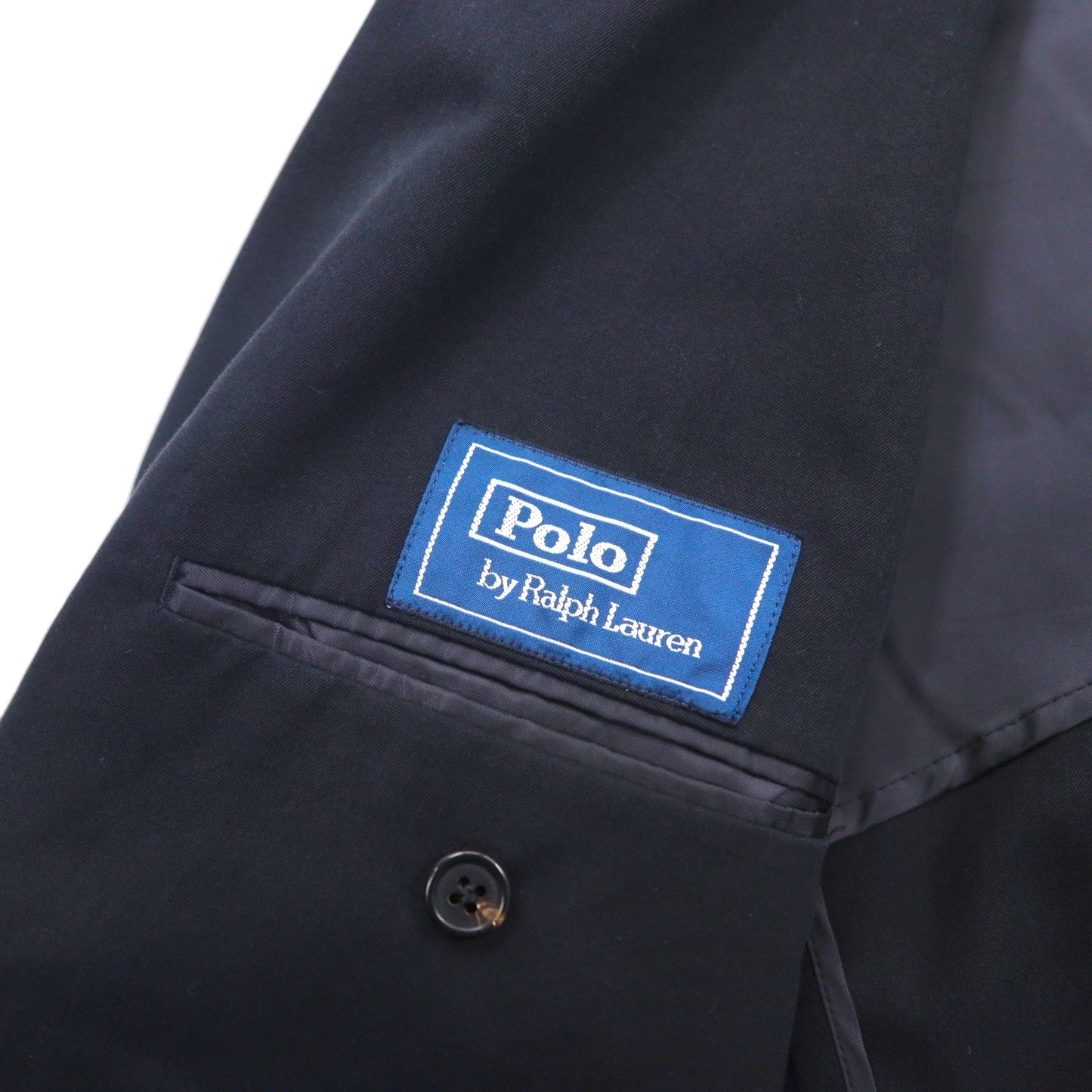 Polo Ralph Lauren 日本製 3B テーラードジャケット S ブラック チンストラップ