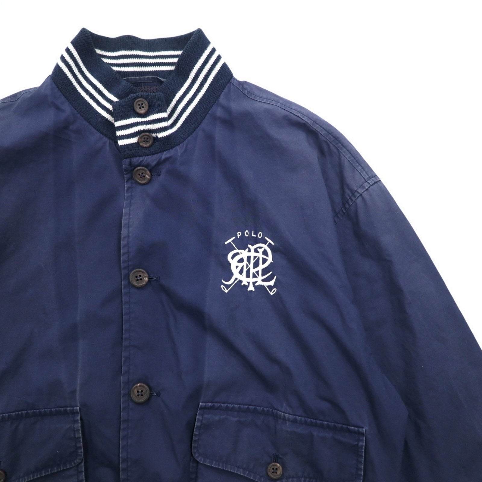 Polo by Ralph Lauren 90s Botasta Sports Jacket, S, Navy, Embroidered Emblem Logo