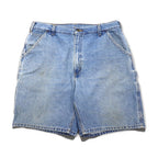 Carhartt Denim Short Painter Pants, Size L, Indigo and Blue, B29 STW, Made in Mexico