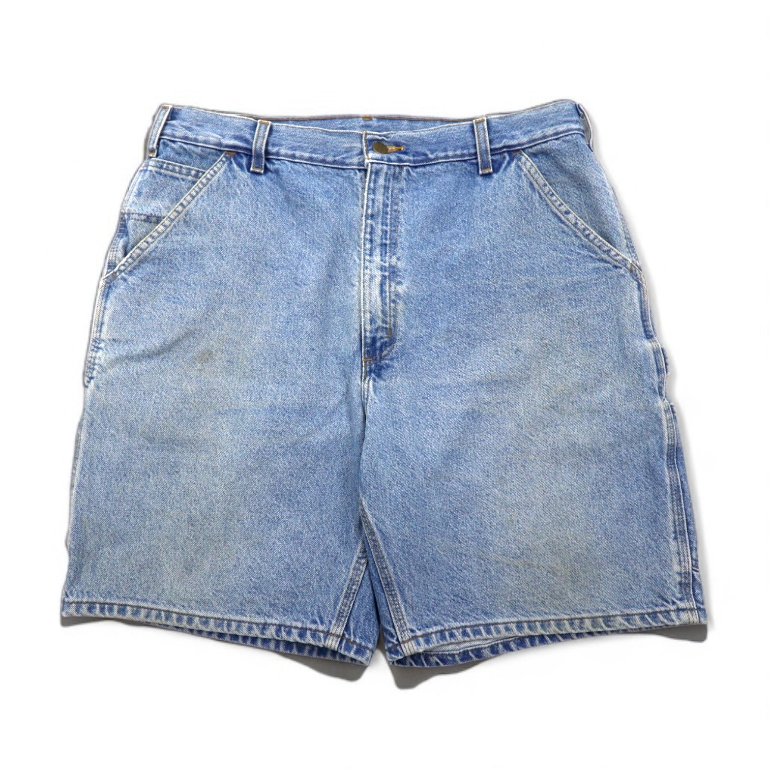 Carhartt Denim Short Painter Pants, Size L, Indigo and Blue, B29 STW, Made in Mexico