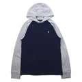 POLO RALPH LAUREN Half Button Hoodie XL Navy Pique PERFORMANCE Numbering Small Pony