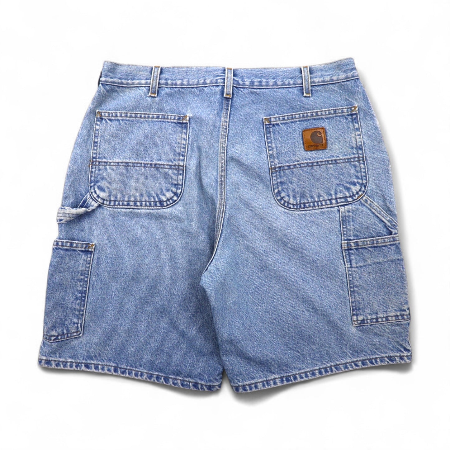 Carhartt Denim Short Painter Pants, Size L, Indigo and Blue, B29 STW, Made in Mexico