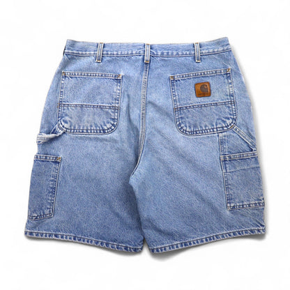 Carhartt Denim Short Painter Pants, Size L, Indigo and Blue, B29 STW, Made in Mexico