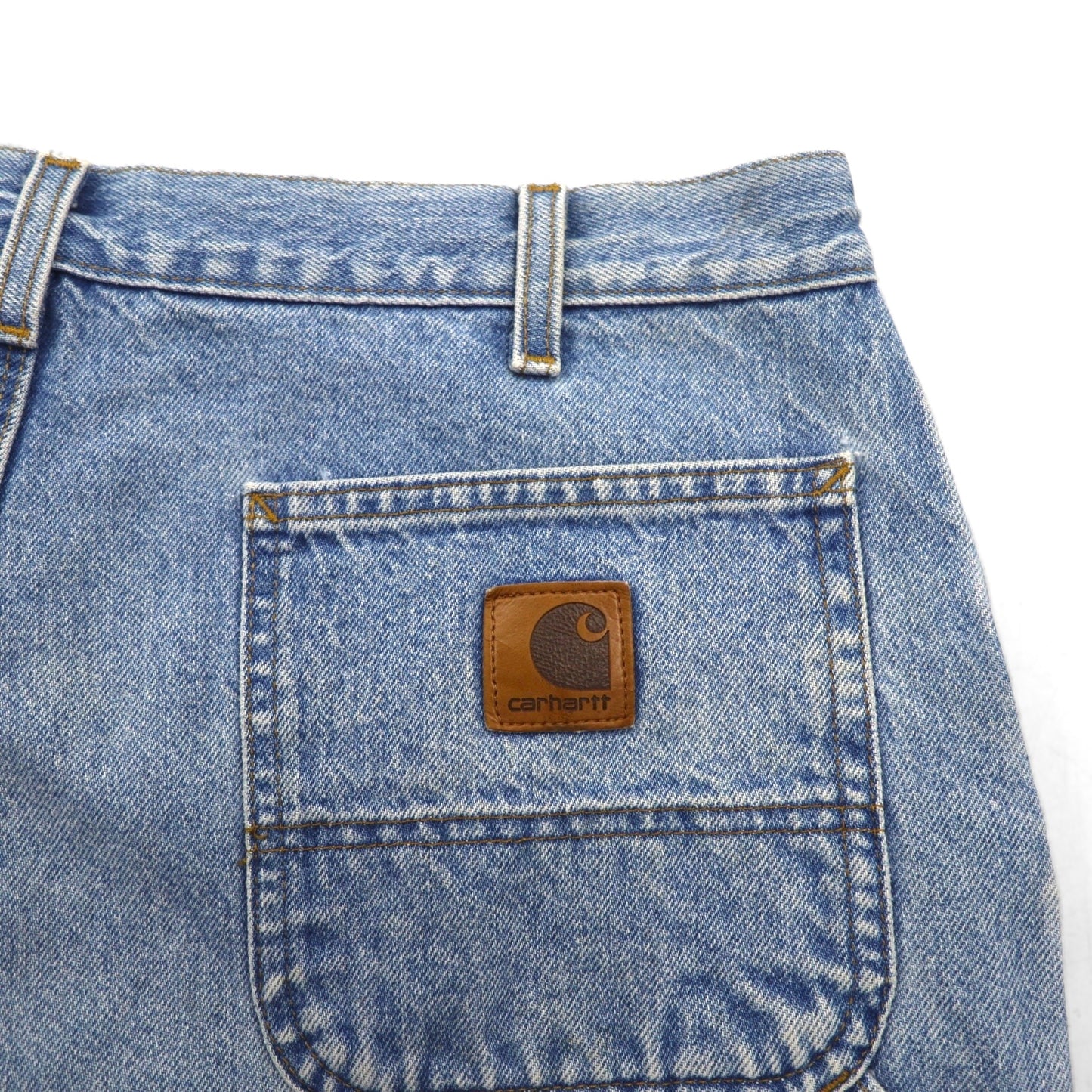 Carhartt Denim Short Painter Pants, Size L, Indigo and Blue, B29 STW, Made in Mexico