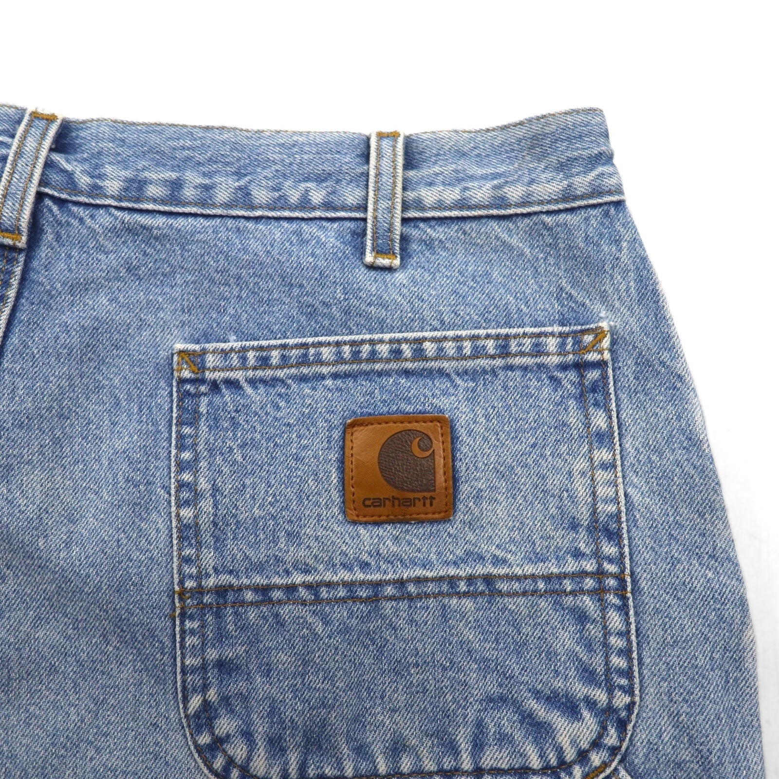 Carhartt Denim Short Painter Pants, Size L, Indigo and Blue, B29 STW, Made in Mexico