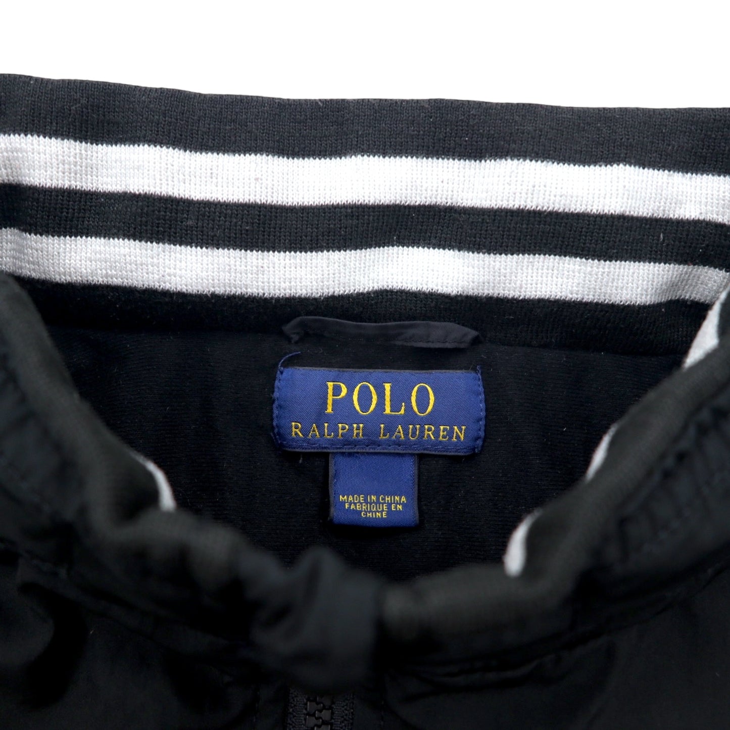 POLO RALPH LAUREN スウィングトップ ハリントンジャケット S ブラック ポリエステル フード収納式 スモールポニー刺繍