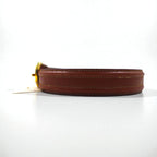 CELINE Old Logo 90s Vintage Leather Belt, Brown with Gold Buckle, M12, Made in Italy
