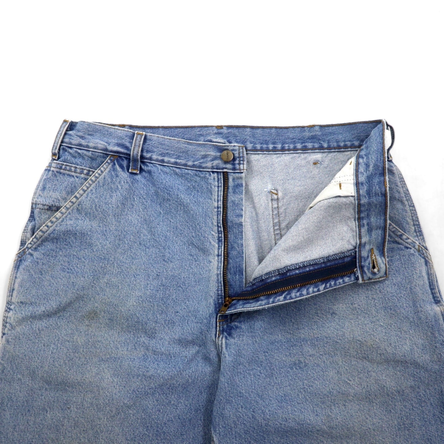 Carhartt Denim Short Painter Pants, Size L, Indigo and Blue, B29 STW, Made in Mexico