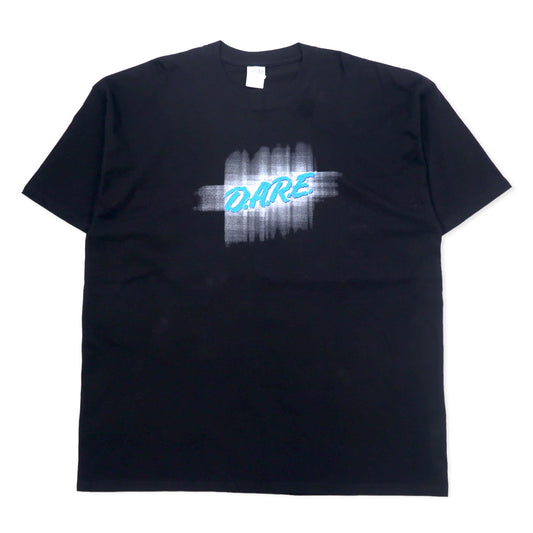 日本然リトテ-古着オンライン-GILDAN 90年代 D.A.R.E. プリント Tシャツ XXL ブラック コットン ビッグサイズ ホンジュラス製-GILDAN 90's D.A.R.E. Print T-Shirt XXL Black Cotton Big Size Honduras Made