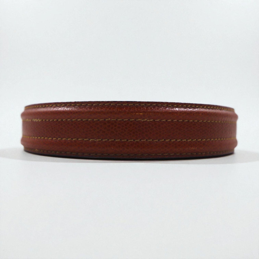 CELINE Old Logo 90s Vintage Leather Belt, Brown with Gold Buckle, M12, Made in Italy