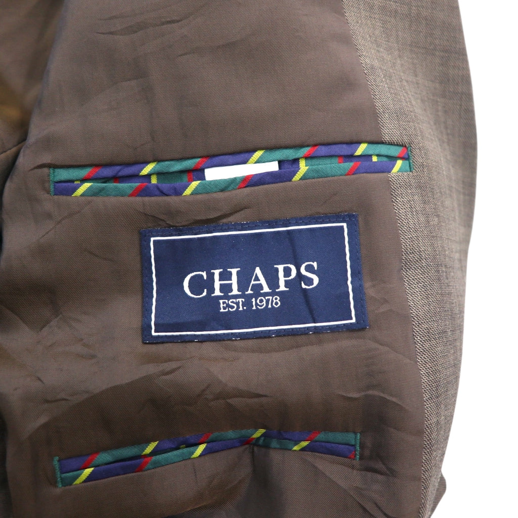 CHAPS 2B Tailored Jacket Suit L Brown Wool