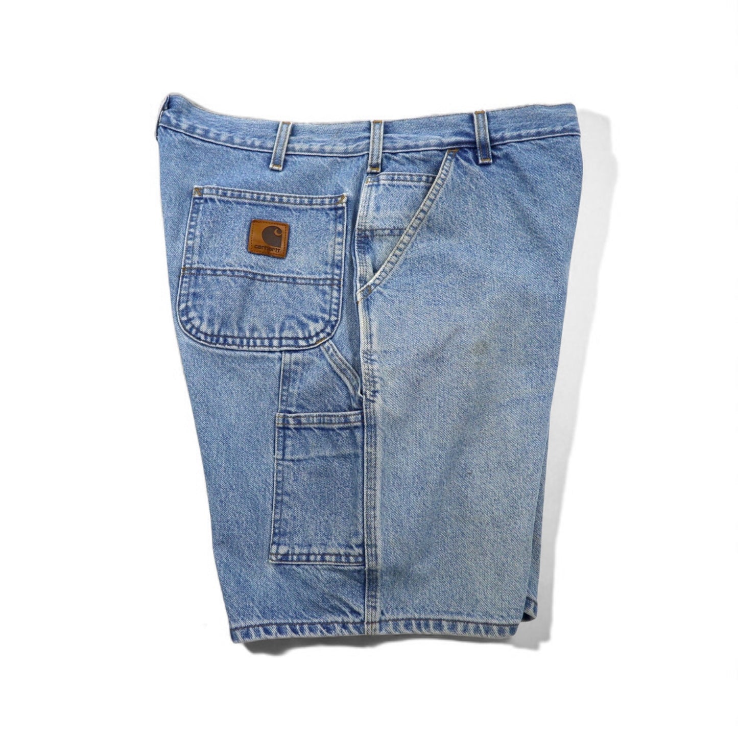 Carhartt Denim Short Painter Pants, Size L, Indigo and Blue, B29 STW, Made in Mexico