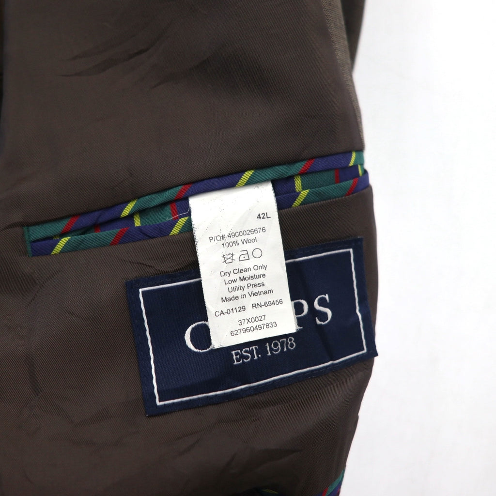 CHAPS 2B Tailored Jacket Suit L Brown Wool