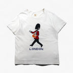 BRU NA BOIINE Souvenir T-Shirt, Size S, White, LONDON, Cotton, Made in Japan