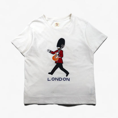 BRU NA BOIINE Souvenir T-Shirt, Size S, White, LONDON, Cotton, Made in Japan