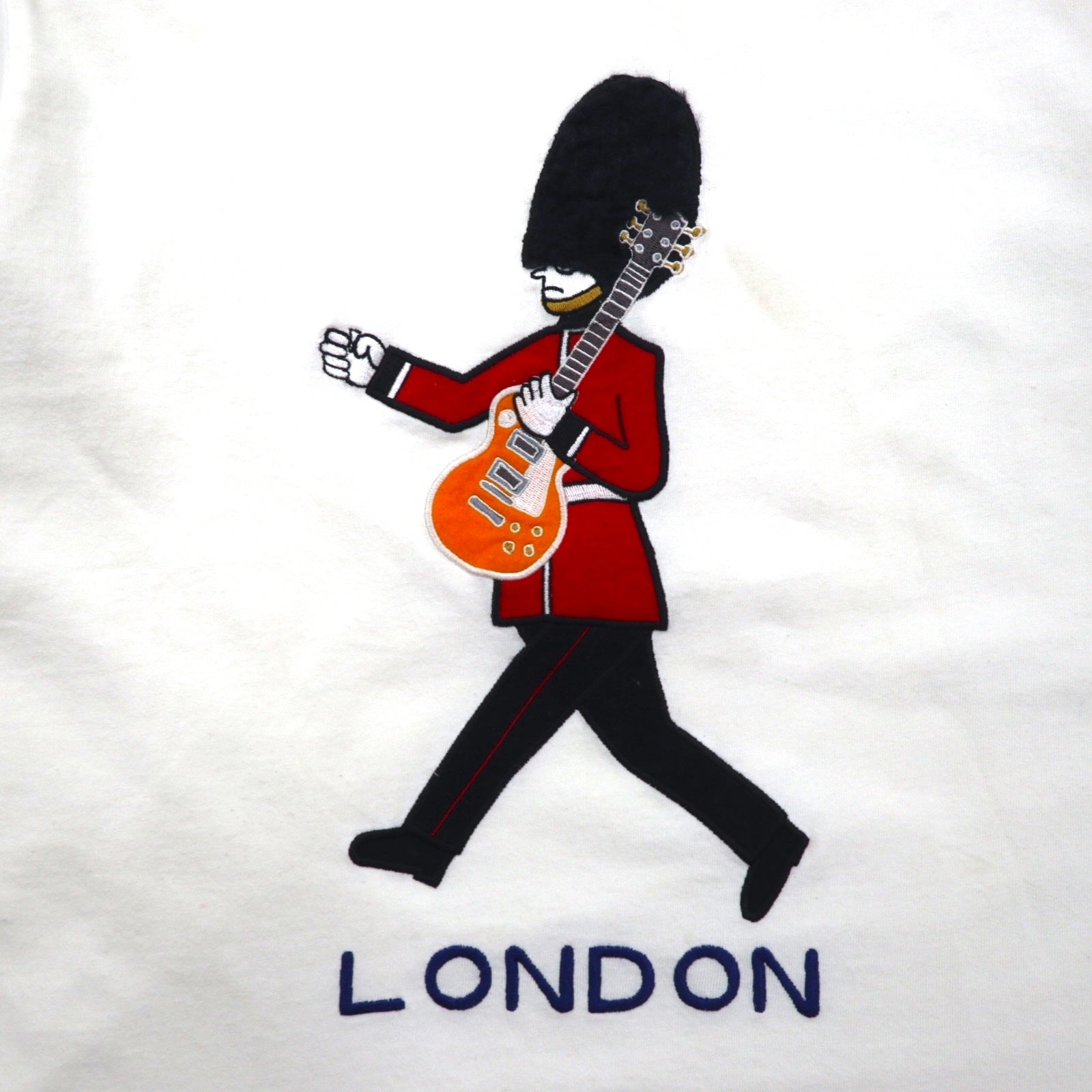 BRU NA BOIINE Souvenir T-Shirt, Size S, White, LONDON, Cotton, Made in Japan