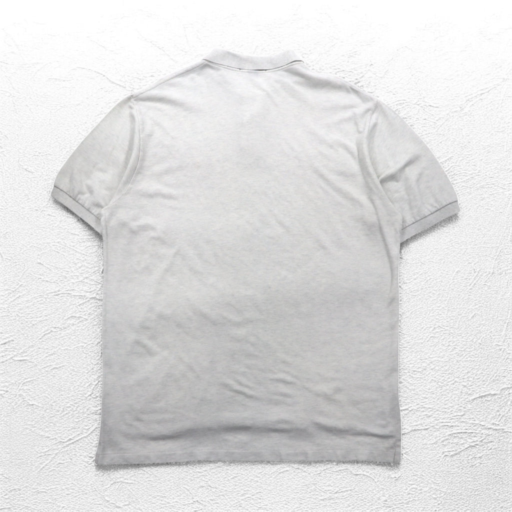 Polo by Ralph Lauren 90s Polo Shirt 2XL Grey Pique Small Pony Embroidery Big Size