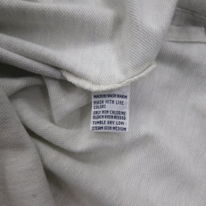 Polo by Ralph Lauren 90s Polo Shirt 2XL Grey Pique Small Pony Embroidery Big Size