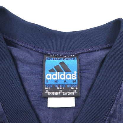 adidas 00年代 TEAMタグ ゲームシャツ XL ネイビー ナイロン ナンバリング