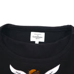 Castelbajac sport 90s character embroidered sweatshirt S black magic sport book made in Japan