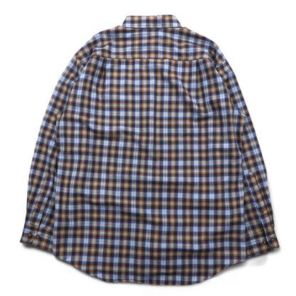 PENDLETON ウール チェック ボタンダウンシャツ L ブルー ブラウン メキシコ製
