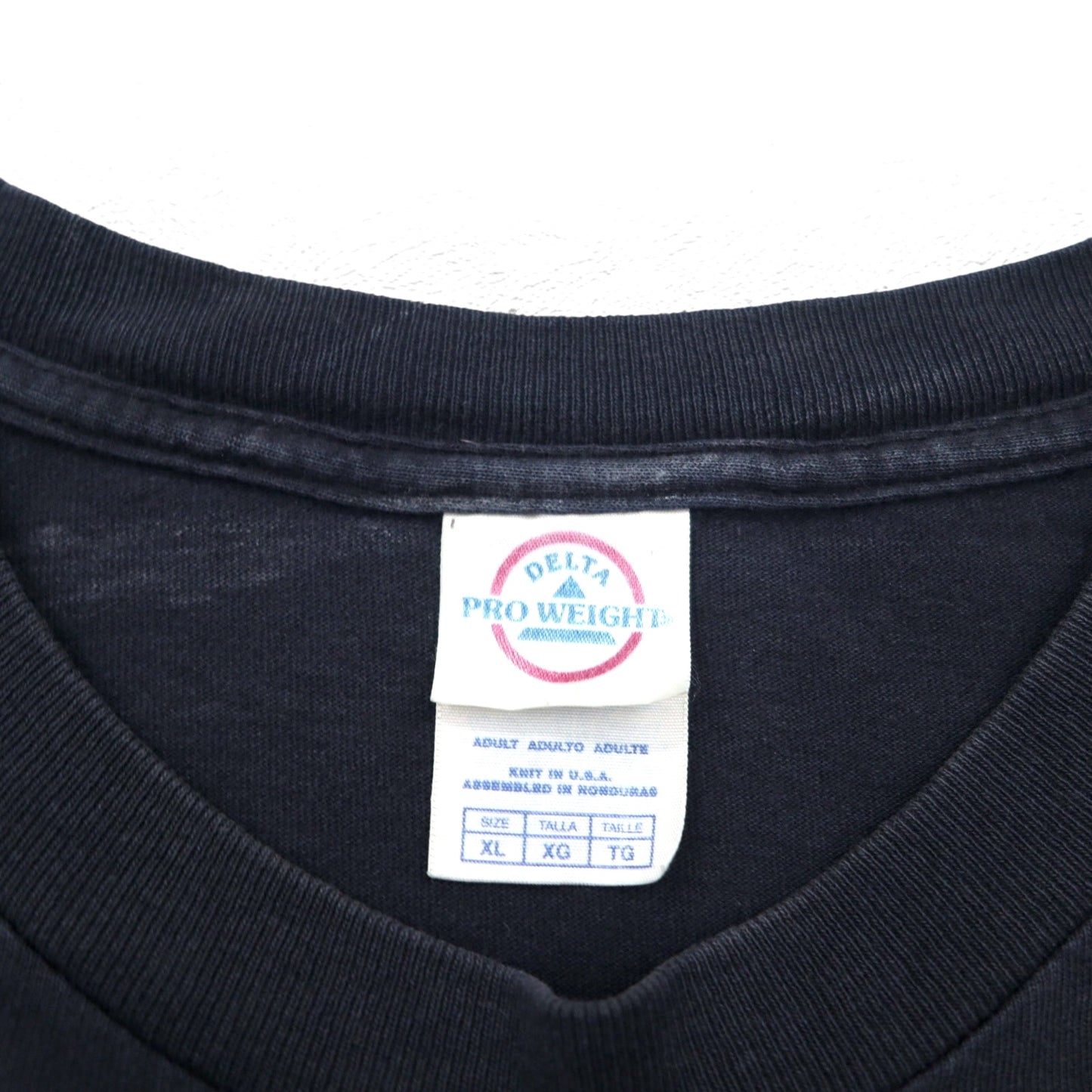 DELTA 00年代 KNIT IN USA スカル プリント PRO WEIGHT Tシャツ XL ブラック 両面プリント Bike Week