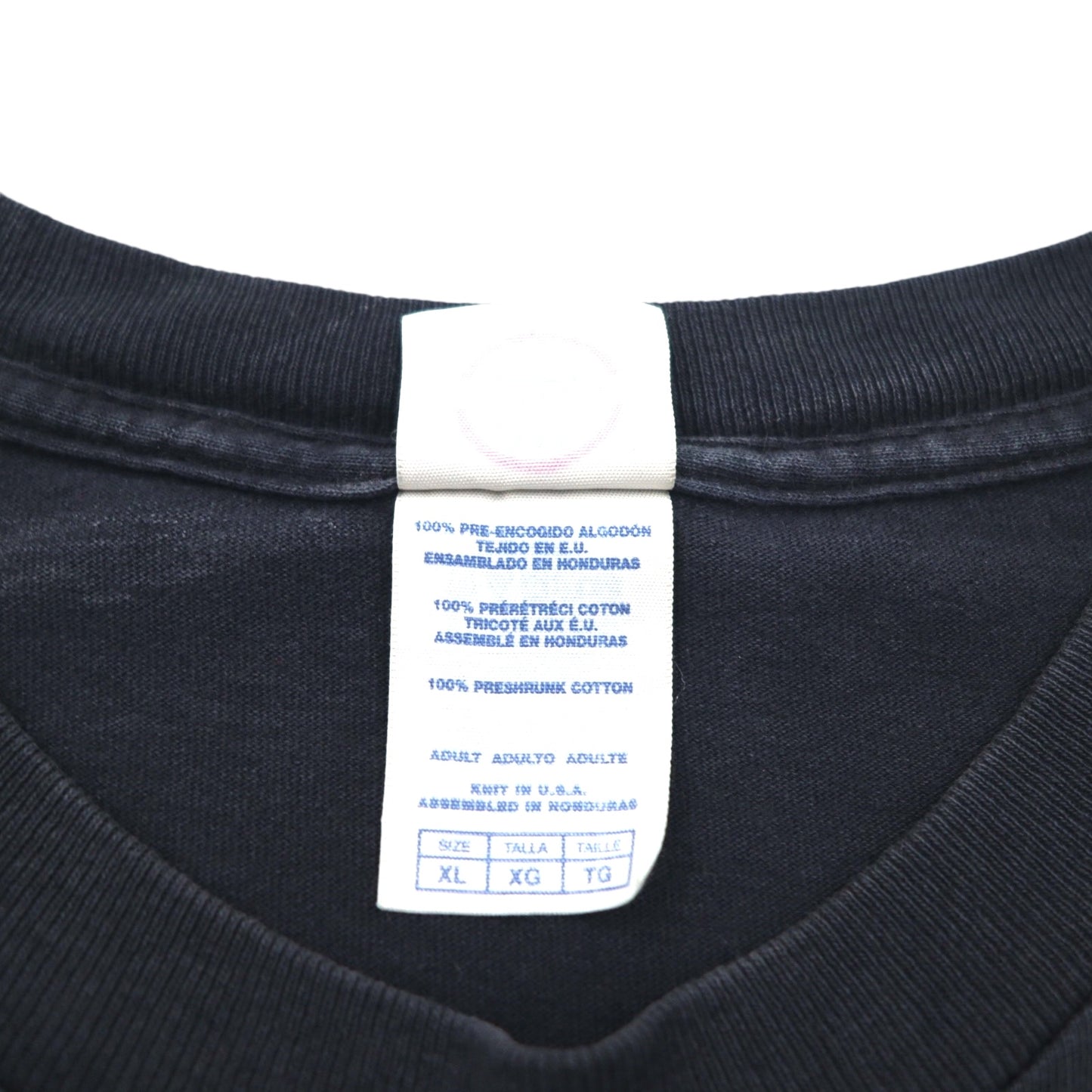 DELTA 00年代 KNIT IN USA スカル プリント PRO WEIGHT Tシャツ XL ブラック 両面プリント Bike Week