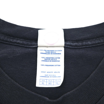 DELTA 00年代 KNIT IN USA スカル プリント PRO WEIGHT Tシャツ XL ブラック 両面プリント Bike Week