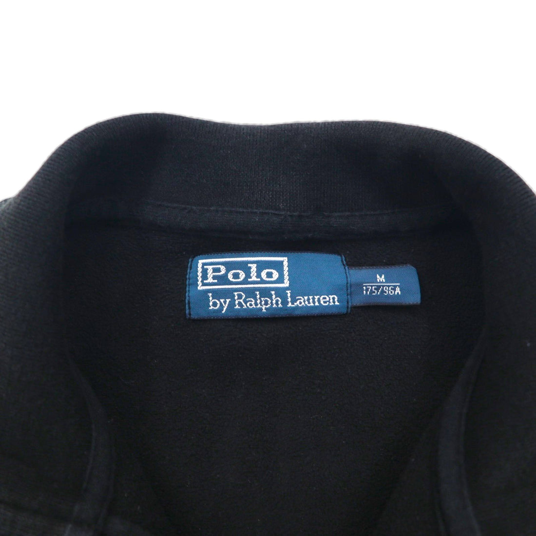 Polo Ralph Lauren 90年代 ビッグポニー 刺繍 リバースウィーブ スウェット トラックジャケット ジャージ M ブラック