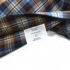 PENDLETON Wool Check Button-Down Shirt, L, Blue, Brown, Made in Mexico