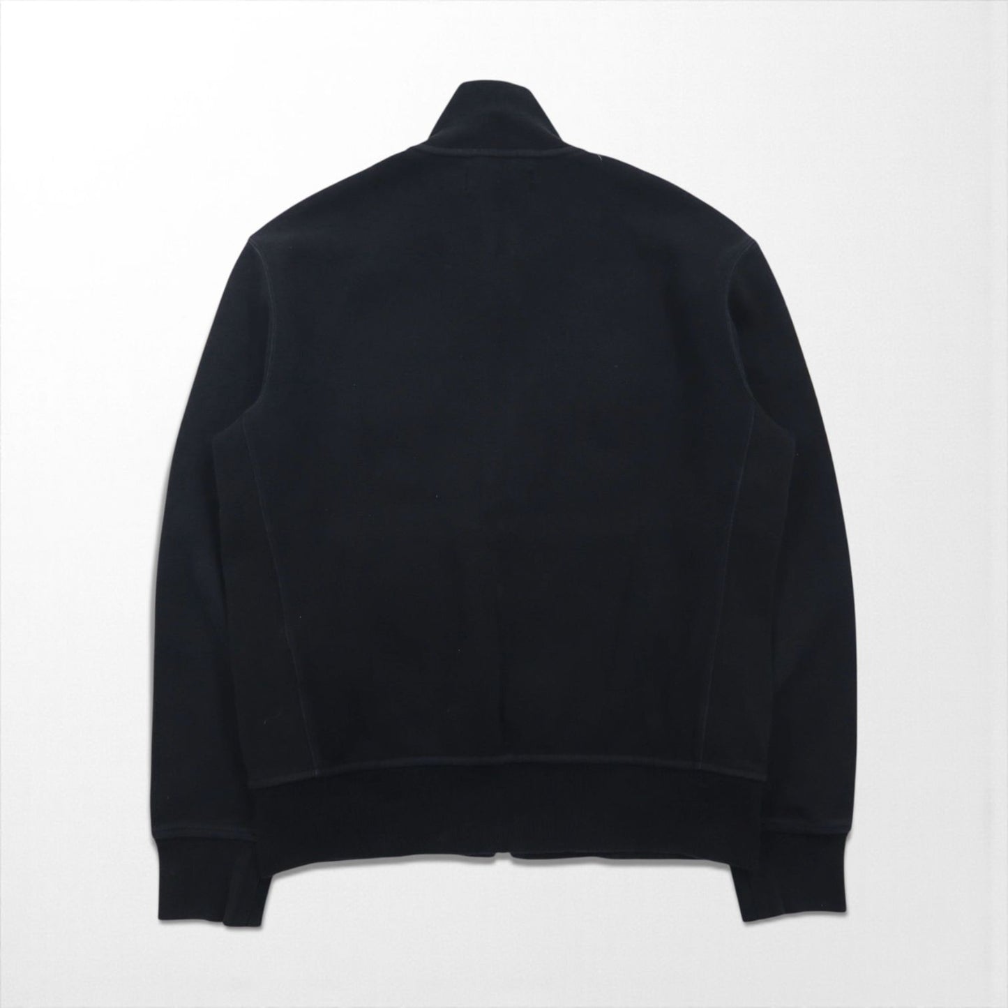 Polo Ralph Lauren 90s Big Pony Embroidered Reverse Weave Track Jacket, Size M, Black