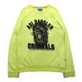 adidas originals crew neck sweatshirt M yellow cotton front V BLUZA F78084